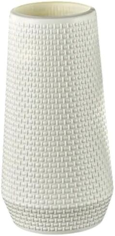 Textured Plastic Vases, Set of 1, Teal, White, and Orange, Large (Teal) in Saudi Arabia