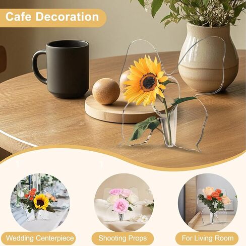 Acrylic Butterfly Vase for Flowers,Clear Art Flower Vases for Centerpieces Table Decoration,Acrylic Flower Vase for Home/Living Room/Office/Wedding/Coffee Table/Party Decor in Saudi Arabia