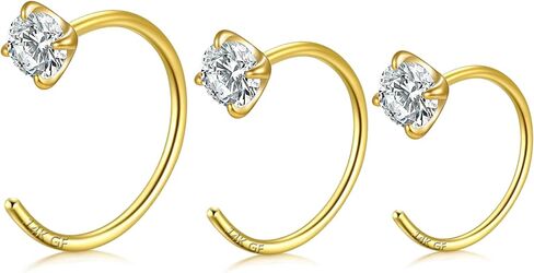 14K مملوءة بالذهب خاتم الأنف 20G حلقات الأنف 316L حلقات الأنف الفولاذ المقاوم للصدأ قطرها 6 ملم 8 مم 10 مم حلو حلزوني حلقة خاتم خارقة خارقة للنساء للنساء الرجال in Saudi Arabia