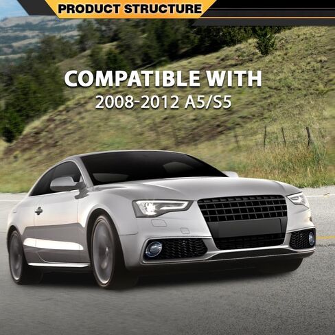 Fog Light Cover Compatible with Audi A5 S-Line / S5 B8 RS5 2008-2012, Only fit for A5 S-Line Bumper/NOT fit A5 Standard Bumper 8T0807682D 8T0807681B Lamp in Saudi Arabia