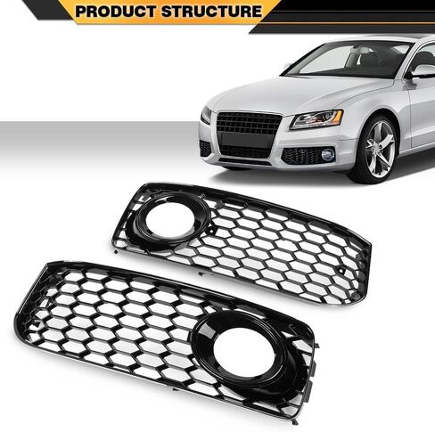 Fog Light Cover Compatible with Audi A5 S-Line / S5 B8 RS5 2008-2012, Only fit for A5 S-Line Bumper/NOT fit A5 Standard Bumper 8T0807682D 8T0807681B Lamp in Saudi Arabia