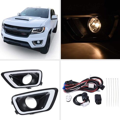 مجموعة أضواء الضباب Pit66 ، متوافقة مع مصابيح ضباب Chevy Colorado 15-19 in Saudi Arabia