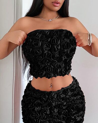 Women's Tube Top - Stretchy Bandeau for Summer, Strapless Crop Top for Teens & Adults Tank Top in Saudi Arabia