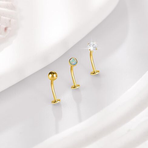 Floating Titanium Belly Button Ring Hypoallergenic G23 Belly Piercings for Women Navel Piercings Jewelry 3Pcs silver internally threaded 14G belly ring in Saudi Arabia