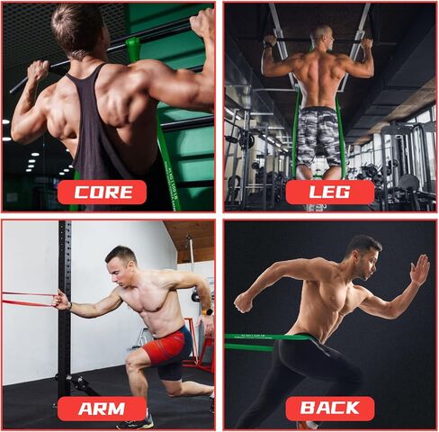 Pull Up Assistance Bands - Exercise Stretch Fitness Bands Assist Set for Body, Resistance Heavy Duty Workout for Home Gym Set of 4 in Saudi Arabia