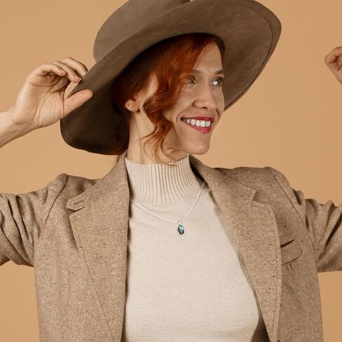 11x7mm Natural Raw Shungite Pendant Necklace for Women in Sterling Silver, Gemstone Jewelry Gifts for Her Birthday, Anniversary, Graduation (Bezel-Set) in Kuwait