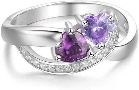 خاتم المولد الفضي الفضي الصلبة المخصصة للمجوهرات المحفورة المخصصة للنساء عيد الأم in Kuwait