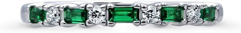 BERRICLE Sterling Silver Art Deco Rings Full/Half Eternity Ring for Women, Cubic Zirconia CZ, 1-2 Piece Set in Saudi Arabia