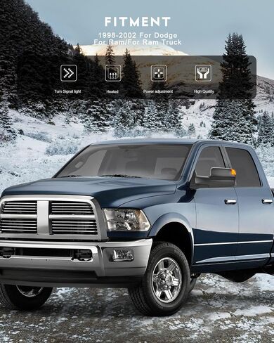 مرايا السحب OCPTY لعام 2011-2015 لـ Dodge for RAM 1500 2011-2015 لـ Dodge for RAM 2500/3500 2010 for Dodge for RAM 1500/2500 مع مرايا سحب الإشارة المدفوعة للدوران. in Kuwait