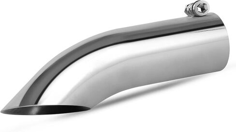 yitamotor قم بإسقاط طرف العادم 2.25 "مدخل ، طرف أنبوب مصقول مع 2.25" مدخل ومنفذ 9 "الطول الكلي ، الفولاذ المقاوم للصدأ لمقاومة درجة الحرارة العالية ، والفضة in Saudi Arabia