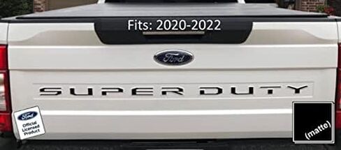 Ford 2020-2022 Super Duty Letter Inserts Inlays Decals Stickers (Thin) for Tailgate (2020-2022) F250 F350 F450 (Black Matte) - CBM in Saudi Arabia