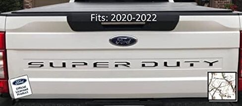Ford 2020-2022 Super Duty Letter Inserts Inlays Decals Stickers (Thin) for Tailgate (2020-2022) F250 F350 F450 (Black Matte) - CBM in Saudi Arabia