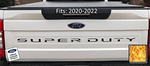Ford 2020-2022 Super Duty Letter Inserts Inlays Decals Stickers (Thin) for Tailgate (2020-2022) F250 F350 F450 (Black Matte) - CBM in Saudi Arabia