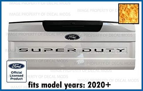 Ford 2020-2022 Super Duty Letter Inserts Inlays Decals Stickers (Thin) for Tailgate (2020-2022) F250 F350 F450 (Black Matte) - CBM in Saudi Arabia