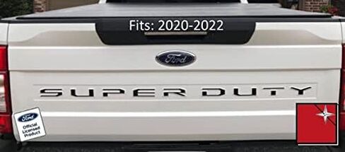 Ford 2020-2022 Super Duty Letter Inserts Inlays Decals Stickers (Thin) for Tailgate (2020-2022) F250 F350 F450 (Black Matte) - CBM in Saudi Arabia