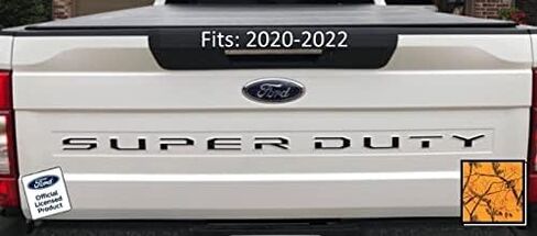 Ford 2020-2022 Super Duty Letter Inserts Inlays Decals Stickers (Thin) for Tailgate (2020-2022) F250 F350 F450 (Black Matte) - CBM in Saudi Arabia