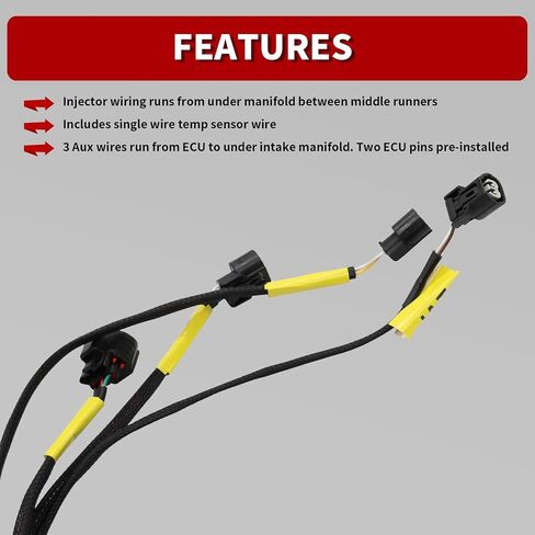 Tucked Engine Harness Compatible with 2002-2004 RSX Type S/Base 2001-2005 Civic Si K-Swap Integra CRX EK EG K20 K24 K-Series EP3 Type S / K24 Swap in Saudi Arabia