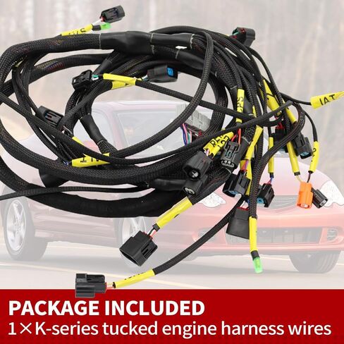 Tucked Engine Harness Compatible with 2002-2004 RSX Type S/Base 2001-2005 Civic Si K-Swap Integra CRX EK EG K20 K24 K-Series EP3 Type S / K24 Swap in Saudi Arabia
