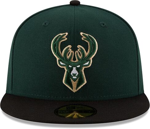 NBA BROOKLYN NETS Men's 2-Tone 59FIFTY Fitted Cap, 7.875, Black in Saudi Arabia