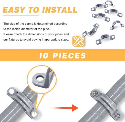 1/2 inch PVC Pipe Straps, 2-Hole Conduit Strap,Liquid Tight Conduit Strap Clamp Fittings,UL Listed(50 Pack) in Saudi Arabia