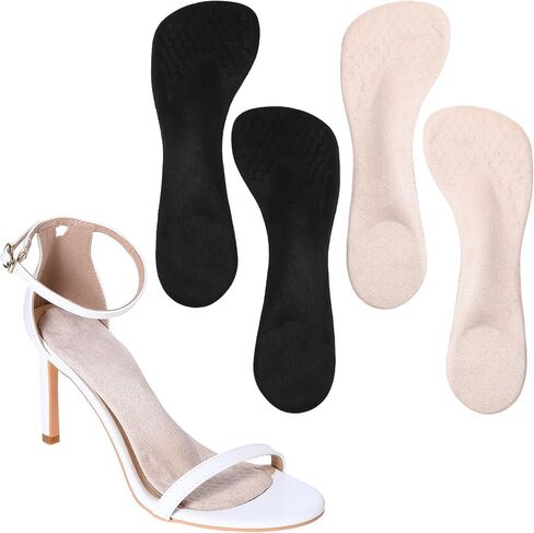 2 زوجان من الأزواج المتغيرة للوزن العالي للسيدات من 6 إلى 7.5 إدراج شفاف لوسادات أحذية الراحة عالية الكعب للنساء للنساء في شقق صندل أحذية الصلاحية التهاب اللفافة in Kuwait