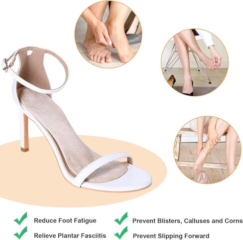 2 زوجان من الأزواج المتغيرة للوزن العالي للسيدات من 6 إلى 7.5 إدراج شفاف لوسادات أحذية الراحة عالية الكعب للنساء للنساء في شقق صندل أحذية الصلاحية التهاب اللفافة in Kuwait