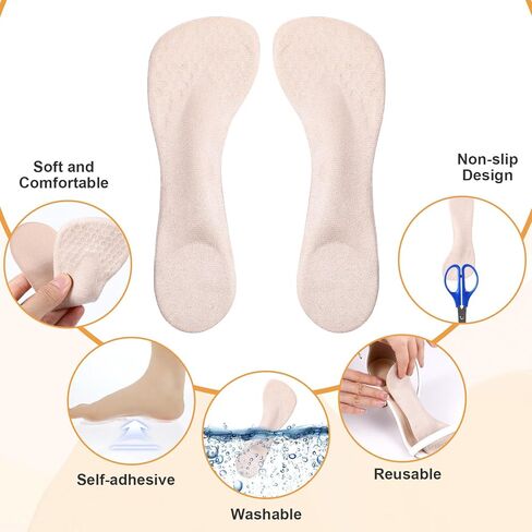 2 زوجان من الأزواج المتغيرة للوزن العالي للسيدات من 6 إلى 7.5 إدراج شفاف لوسادات أحذية الراحة عالية الكعب للنساء للنساء في شقق صندل أحذية الصلاحية التهاب اللفافة in Kuwait