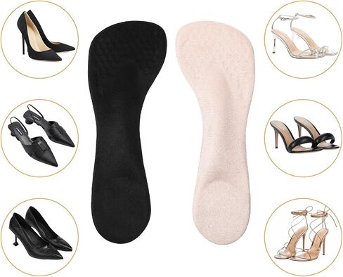 2 زوجان من الأزواج المتغيرة للوزن العالي للسيدات من 6 إلى 7.5 إدراج شفاف لوسادات أحذية الراحة عالية الكعب للنساء للنساء في شقق صندل أحذية الصلاحية التهاب اللفافة in Kuwait