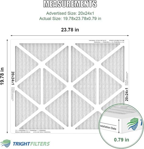 14 × 24 × 1 فلتر هواء 4 عبوات، MERV 8 مطوية مرشحات هواء للدفاع عن الغبار بديلة لمكيف الهواء HVAC فلتر فرن التيار المتردد، متين وخفيف الوزن in Saudi Arabia