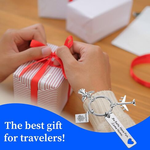 Travel Keychain, Passport Angel Airplane Keychain, Be Safe Have Fun Come Home Safe Travel Gift for Husband Boyfriend Travelers in Saudi Arabia