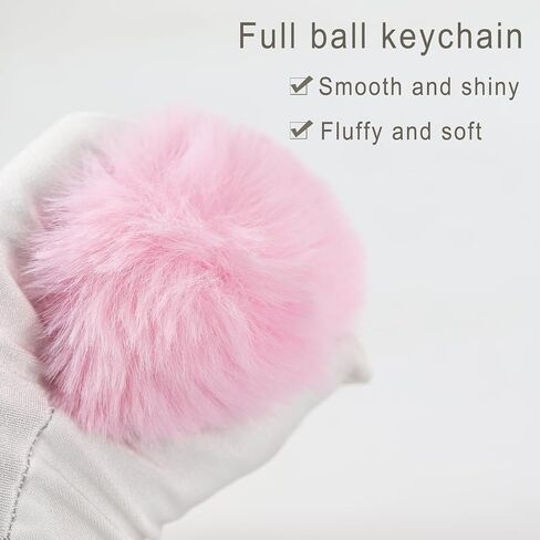Mamfous Cute Cat Pom Pom Keychains for Girls,Fluffy Keychain Accessories,Fuzzy Backpack Charms for Women in Saudi Arabia