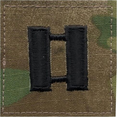 Authentic ACU MultiCam OCP Army Military Air Force Uniform Rank Insignia Hook Tab Patch - Genuine GI US Made in Saudi Arabia