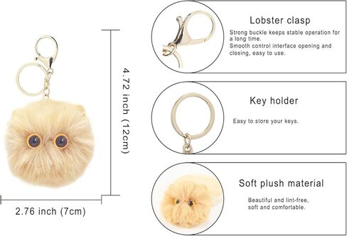 سلاسل مفاتيح Cat Pom Pom for Girls ، وملحقات سلسلة المفاتيح الرقيقة ، وسحر حقيبة ظهر غامضة للنساء in Kuwait