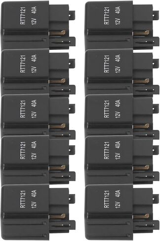 10pcs Car Relay RTT7121 4 pin 40A 12V Car Relay for Automotive Truck Van Motorcycle Boat with ABS Material 90987 02006 9098702006 056700 6912 0567006912 85925 17010 in Saudi Arabia