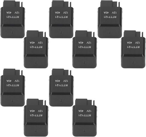 10pcs Car Relay RTT7121 4 pin 40A 12V Car Relay for Automotive Truck Van Motorcycle Boat with ABS Material 90987 02006 9098702006 056700 6912 0567006912 85925 17010 in Saudi Arabia