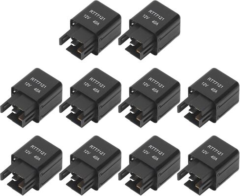 10pcs Car Relay RTT7121 4 pin 40A 12V Car Relay for Automotive Truck Van Motorcycle Boat with ABS Material 90987 02006 9098702006 056700 6912 0567006912 85925 17010 in Saudi Arabia