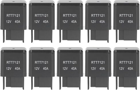 10pcs Car Relay RTT7121 4 pin 40A 12V Car Relay for Automotive Truck Van Motorcycle Boat with ABS Material 90987 02006 9098702006 056700 6912 0567006912 85925 17010 in Saudi Arabia