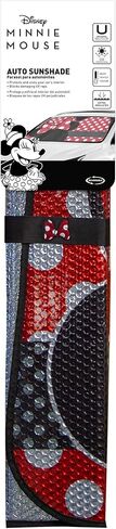 Plasticolor 003831R01 Disney Minnie Dots Foil Accordian Sunshade for Car Truck or SUV, Silver in Saudi Arabia
