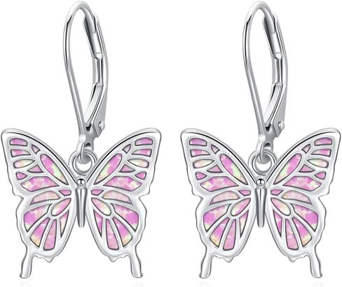 Butterfly Earrings for Women 925 Sterling Silver Butterfly Dangle Drop Earrings Animal Earrings Butterfly Jewelry Gifts for Women in Saudi Arabia