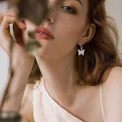 Butterfly Earrings for Women 925 Sterling Silver Butterfly Dangle Drop Earrings Animal Earrings Butterfly Jewelry Gifts for Women in Saudi Arabia