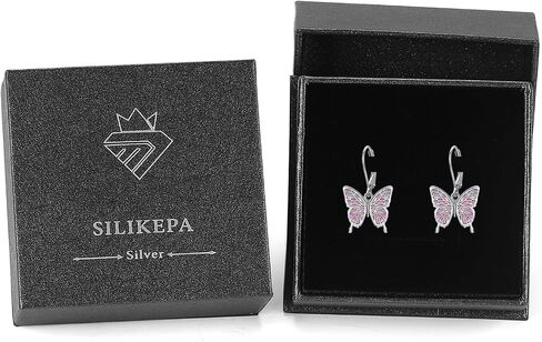 Butterfly Earrings for Women 925 Sterling Silver Butterfly Dangle Drop Earrings Animal Earrings Butterfly Jewelry Gifts for Women in Saudi Arabia