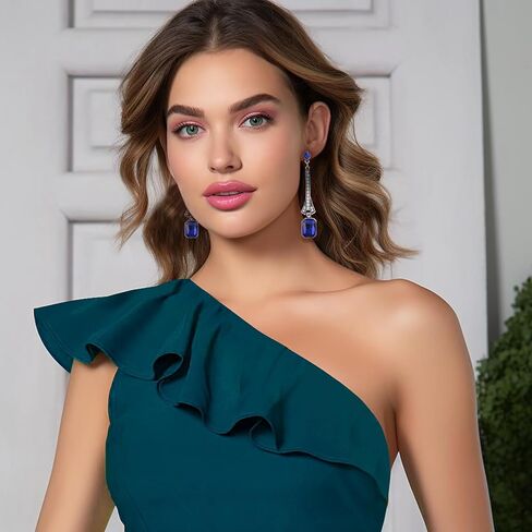 1920s Gatsby Earrings Roaring 20s Vintage Long Dangle Earrings Art Deco Rhinestone Flapper Earrings for Women Wedding Prom Halloween Party Costume Decoration in Kuwait