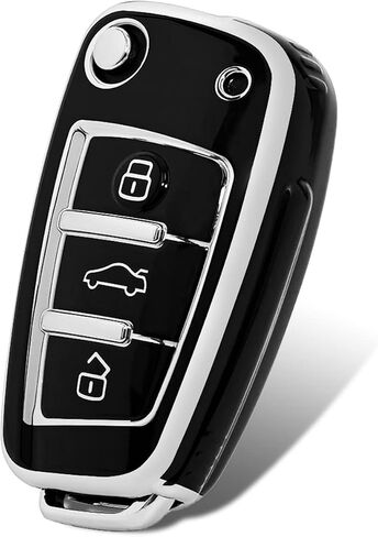 Offcurve for Audi Key Fob ، Premium Soft TPU 360 درجة الحماية الكاملة مفتاح القشرة المتوافقة مع Audi A1 A3 Q7 Q7 R8 A6L TT Off-H-PHILE in Saudi Arabia