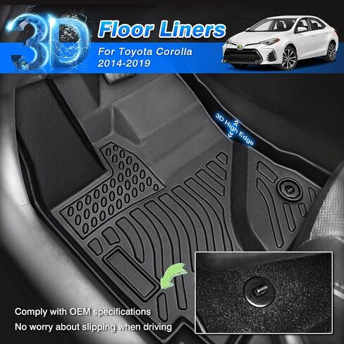 Cartist Floor Mats Fit for 2013-2024 Toyota 4Runner/2014-2023 Lexus GX460 Accessories All Weather Floor Liner for 4Runner/GX460 Heavy Duty in Kuwait