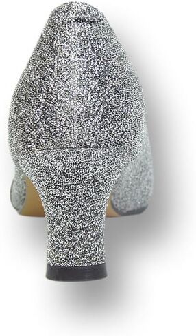 Floral Dolly Women Wide Width Rhinestone Toe Cap Glittery Metallic Pumps in Saudi Arabia