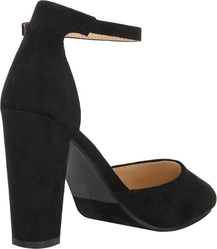 ILLUDE Women's High Block Heels Pumps Pointed Closed Toe Ankle Strap High Heel Pump Shoes in Kuwait