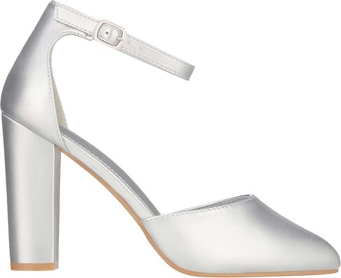 ILLUDE Women's High Block Heels Pumps Pointed Closed Toe Ankle Strap High Heel Pump Shoes in Kuwait