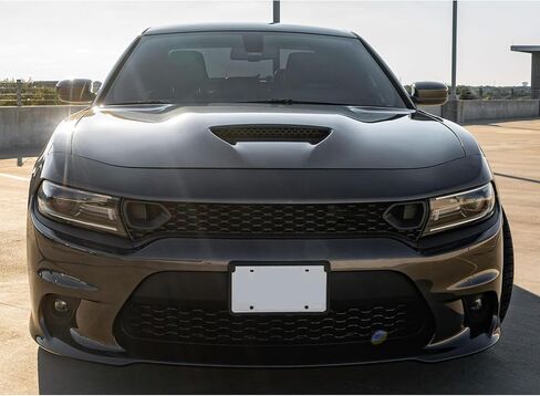 FREEMOTOR802 Front Bumper Conversion Replacement, Compatible with 2015-2023 Dodge Charger (Except Widebody), 19 SRT Hellcat Style Unpainted PP Bumper Assembly Full Set, W/ 19 SRT 392 Style Fog Lights in Saudi Arabia