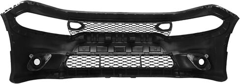 FREEMOTOR802 Front Bumper Conversion Replacement, Compatible with 2015-2023 Dodge Charger (Except Widebody), 19 SRT Hellcat Style Unpainted PP Bumper Assembly Full Set, W/ 19 SRT 392 Style Fog Lights in Saudi Arabia