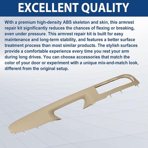 80995 Front-Right Passenger Side Armrest - Repair Compatible with Chevy Silverado Avalanche Tahoe Suburban & GMC Sierra Yukon 2010-2014, Door Release Handle Above Armrest - GM# 84127282 (27In - Tan) in Saudi Arabia